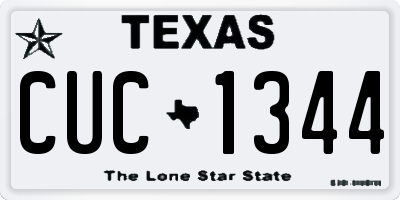 TX license plate CUC1344