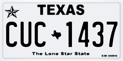TX license plate CUC1437