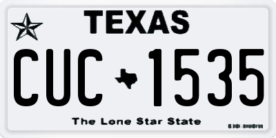 TX license plate CUC1535