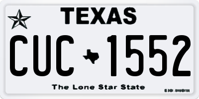 TX license plate CUC1552
