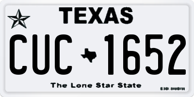 TX license plate CUC1652