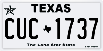 TX license plate CUC1737