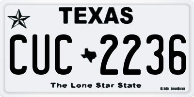 TX license plate CUC2236