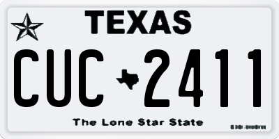 TX license plate CUC2411