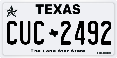 TX license plate CUC2492