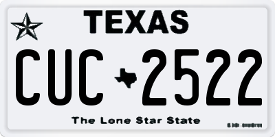 TX license plate CUC2522