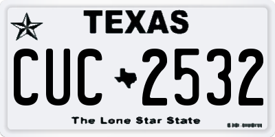 TX license plate CUC2532