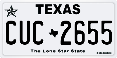 TX license plate CUC2655