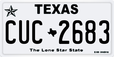 TX license plate CUC2683