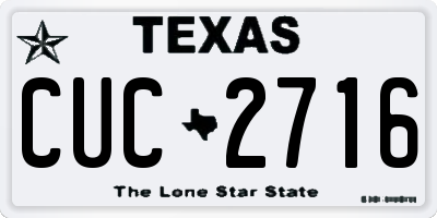 TX license plate CUC2716