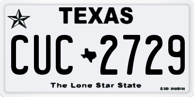 TX license plate CUC2729