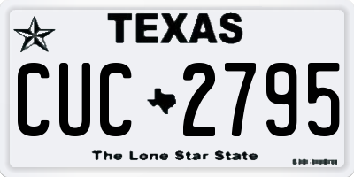 TX license plate CUC2795