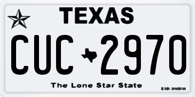 TX license plate CUC2970