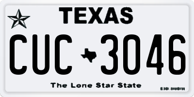 TX license plate CUC3046