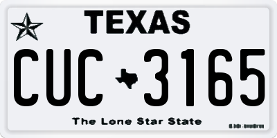 TX license plate CUC3165