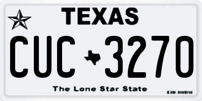 TX license plate CUC3270