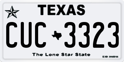 TX license plate CUC3323