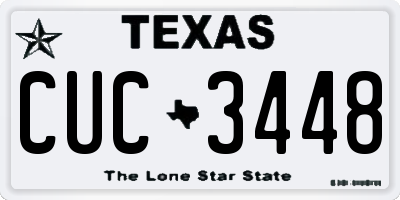 TX license plate CUC3448