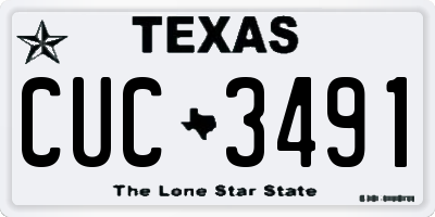 TX license plate CUC3491
