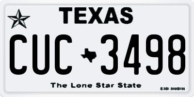 TX license plate CUC3498