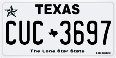 TX license plate CUC3697