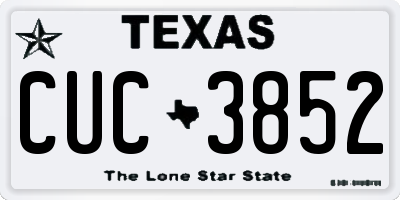 TX license plate CUC3852