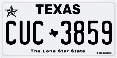 TX license plate CUC3859