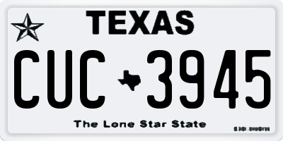TX license plate CUC3945