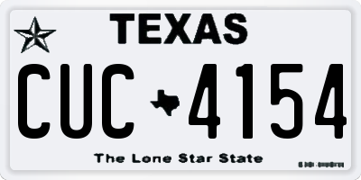 TX license plate CUC4154