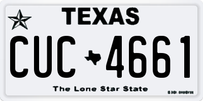 TX license plate CUC4661