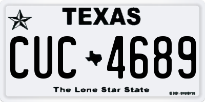 TX license plate CUC4689