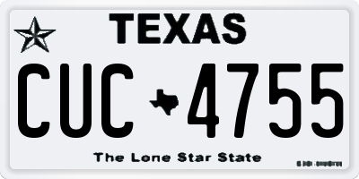 TX license plate CUC4755