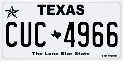 TX license plate CUC4966