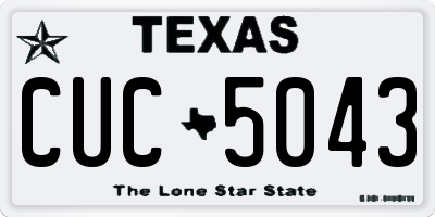 TX license plate CUC5043