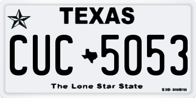 TX license plate CUC5053