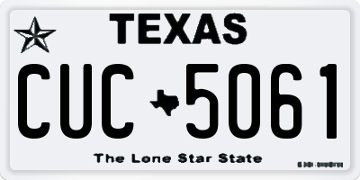 TX license plate CUC5061