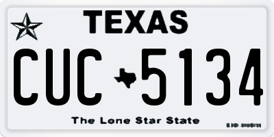 TX license plate CUC5134