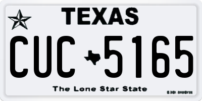 TX license plate CUC5165