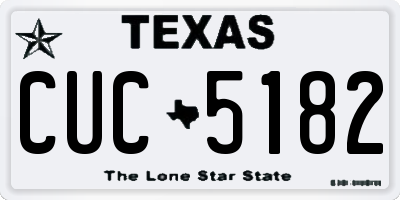 TX license plate CUC5182