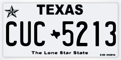TX license plate CUC5213