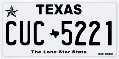 TX license plate CUC5221