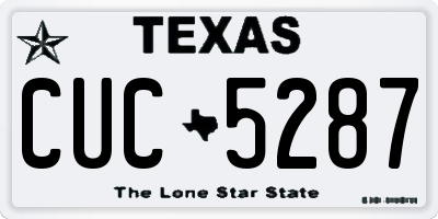 TX license plate CUC5287