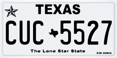 TX license plate CUC5527