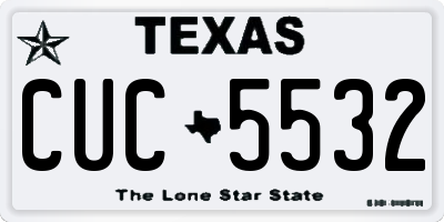 TX license plate CUC5532
