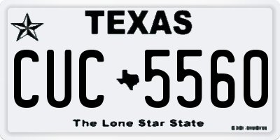 TX license plate CUC5560
