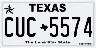 TX license plate CUC5574
