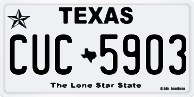 TX license plate CUC5903