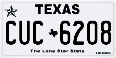 TX license plate CUC6208