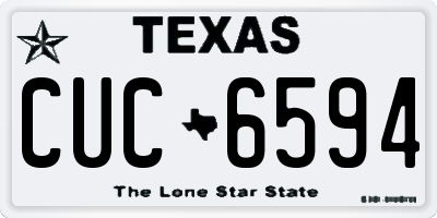 TX license plate CUC6594