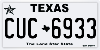 TX license plate CUC6933